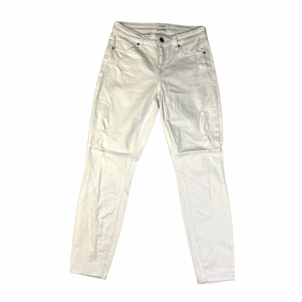 Stitch Fix Pistola White Distressed Skinny Jeans